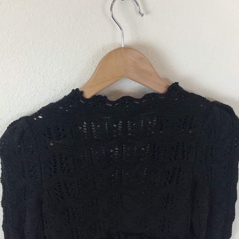 Oscar De La Renta Cardigan Sweater Ruffle - Picture 7 of 9